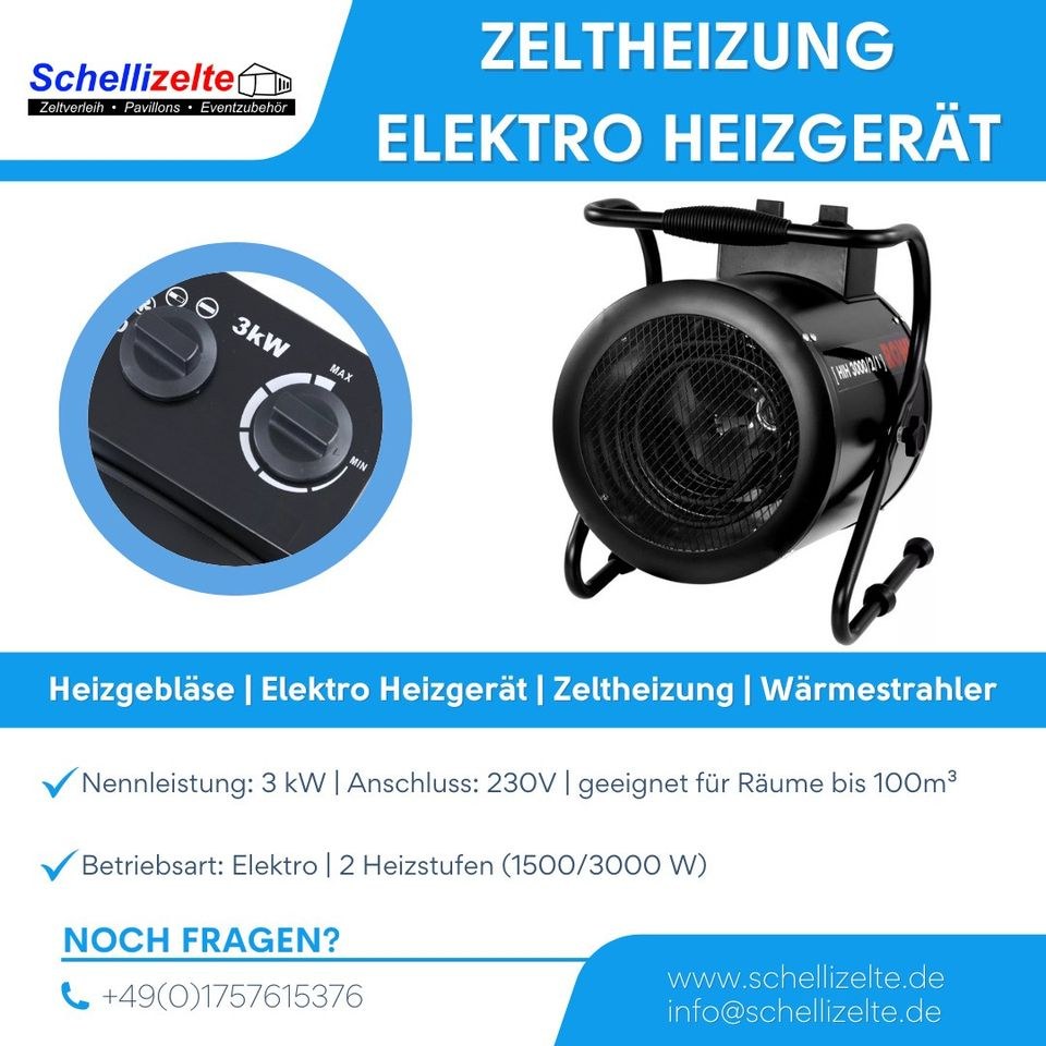 Heizpilz Heizgeräte Heizlüfter Zeltheizung mieten in Buseck – 3