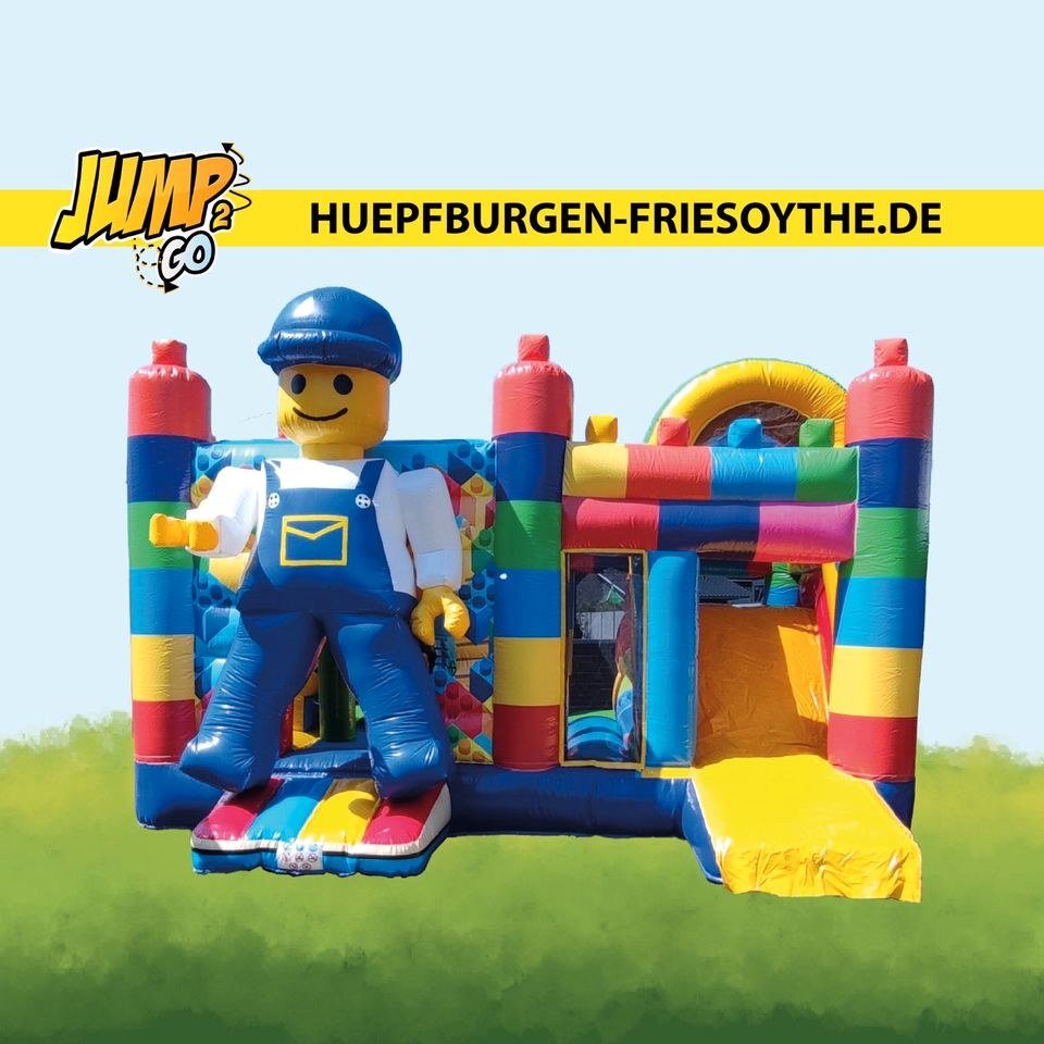 Hüpfburg Bausteine Multiplay mieten bei Jump 2 Go Werner von