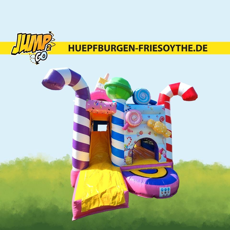 Hüpfburg Candy Kinderspiel mieten bei Jump 2 Go Werner von