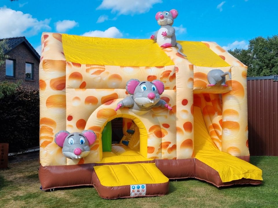 Hüpfburg Rutsche cheese Multiplay mieten bei Jump 2 Go Werner von