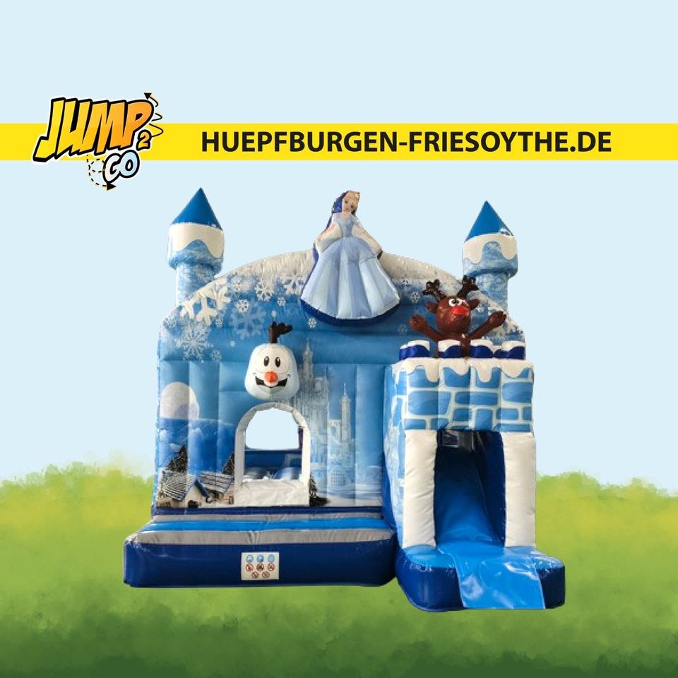 Hüpfburg Elsa Eisprinzessin mieten bei Jump 2 Go Werner von