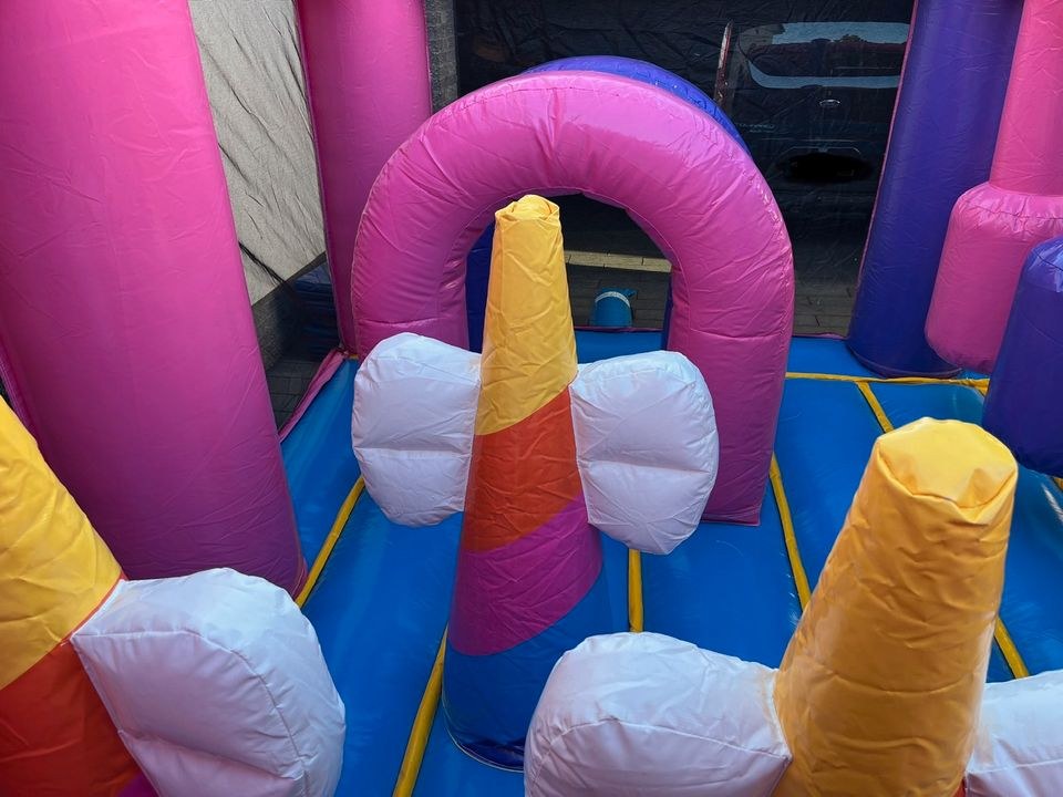 Hüpfburg Einhorn groß Rutsche 5,1x5,3m mieten in Versmold – 4