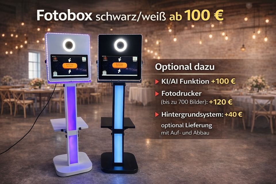 Fotobox Photobooth Fotospiegel mieten in Versmold