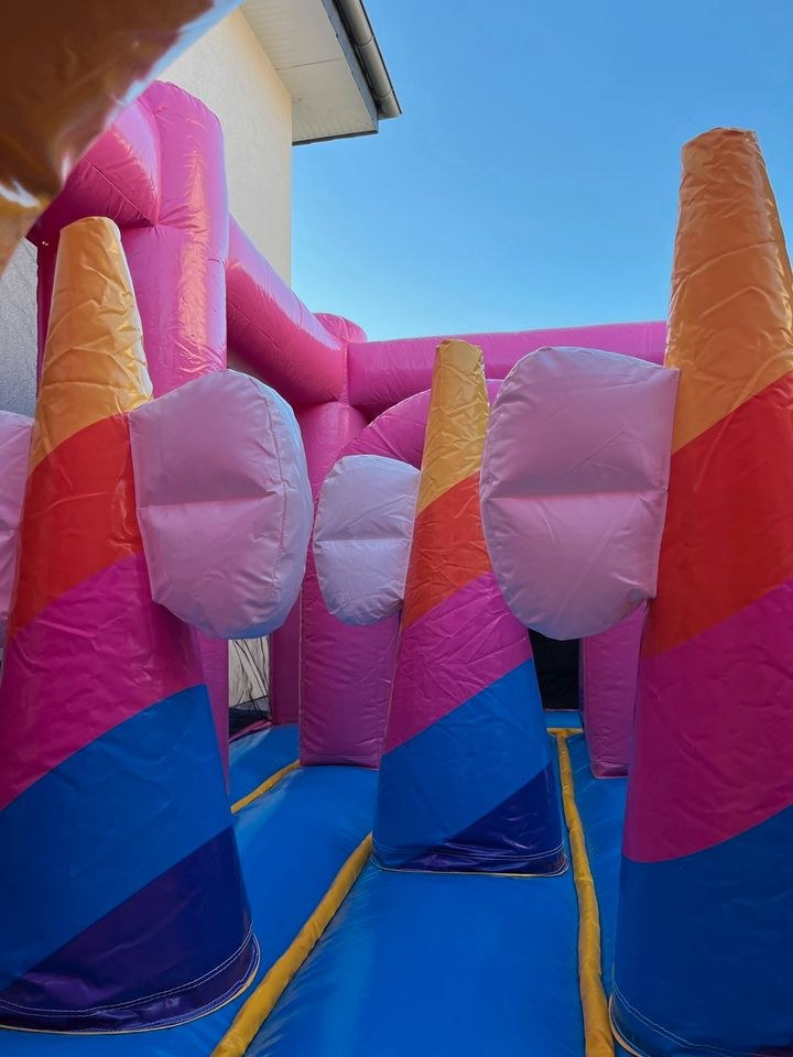 Hüpfburg Einhorn groß Rutsche 5,1x5,3m mieten in Versmold – 3