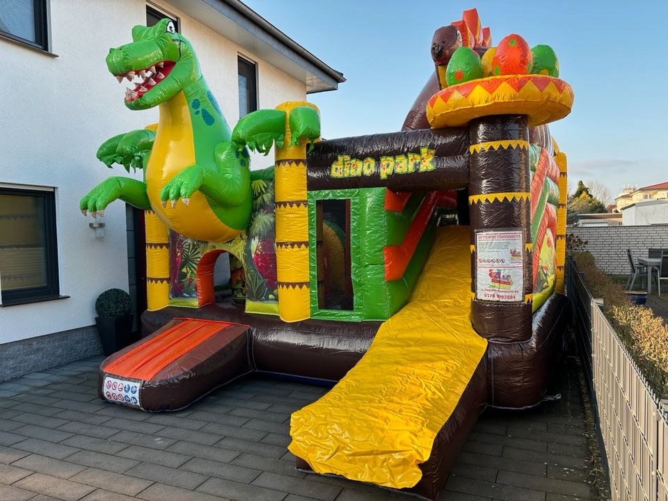 Hüpfburg Dino 2024 5x5,5m Rutsche mieten in Versmold