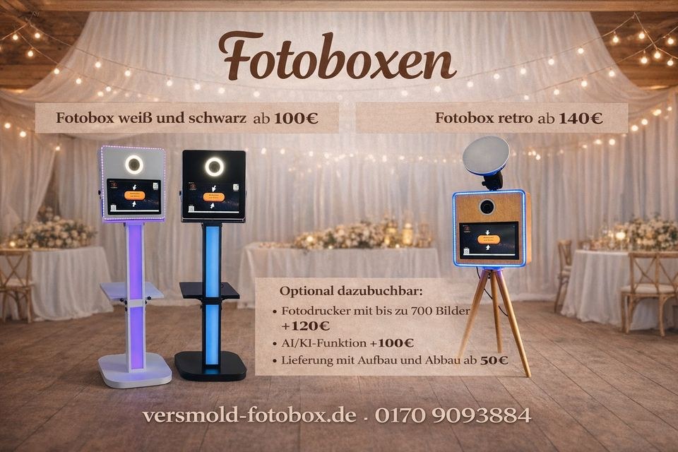 Fotobox Fotospiegel Video Audio Gästebuch mieten in Versmold – 4