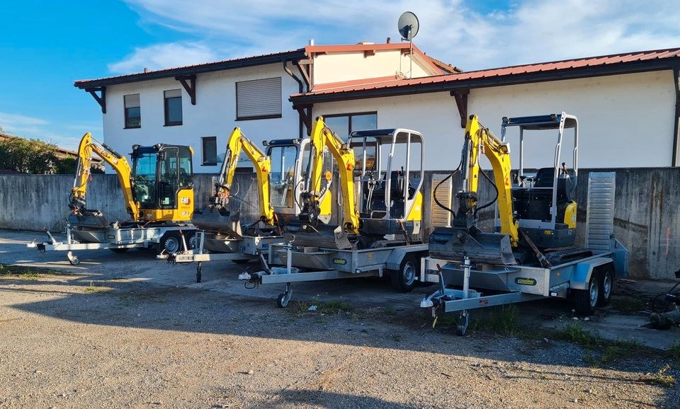 1,7t Minibagger inkl Anhänger mieten bei S. M. Mietservice
