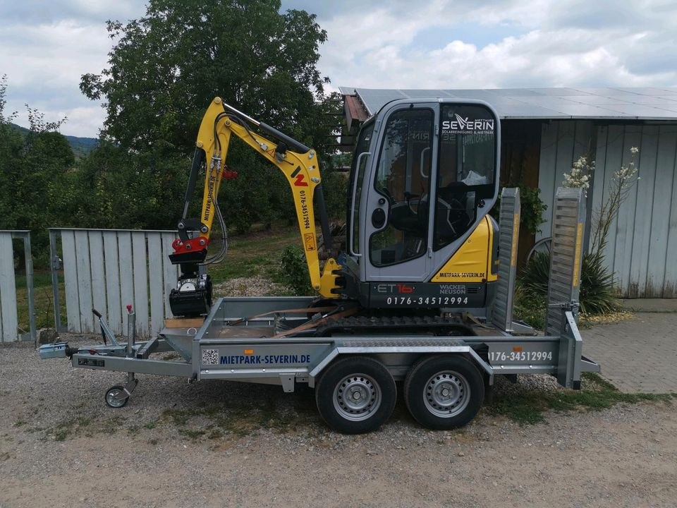 1,7t Minibagger inkl Anhänger mieten bei S. M. Mietservice – 3