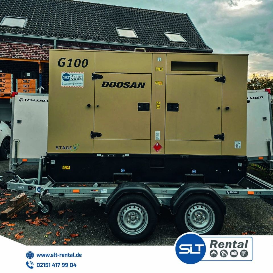 100kVA Stromerzeuger Notstrom Stromaggregat mieten bei SLT Rental