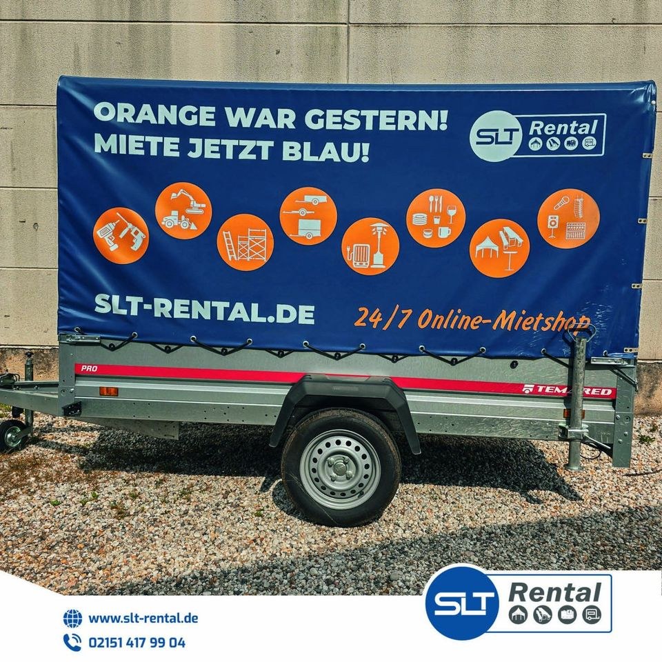 750kg PKW Planenanhänger mieten bei SLT Rental