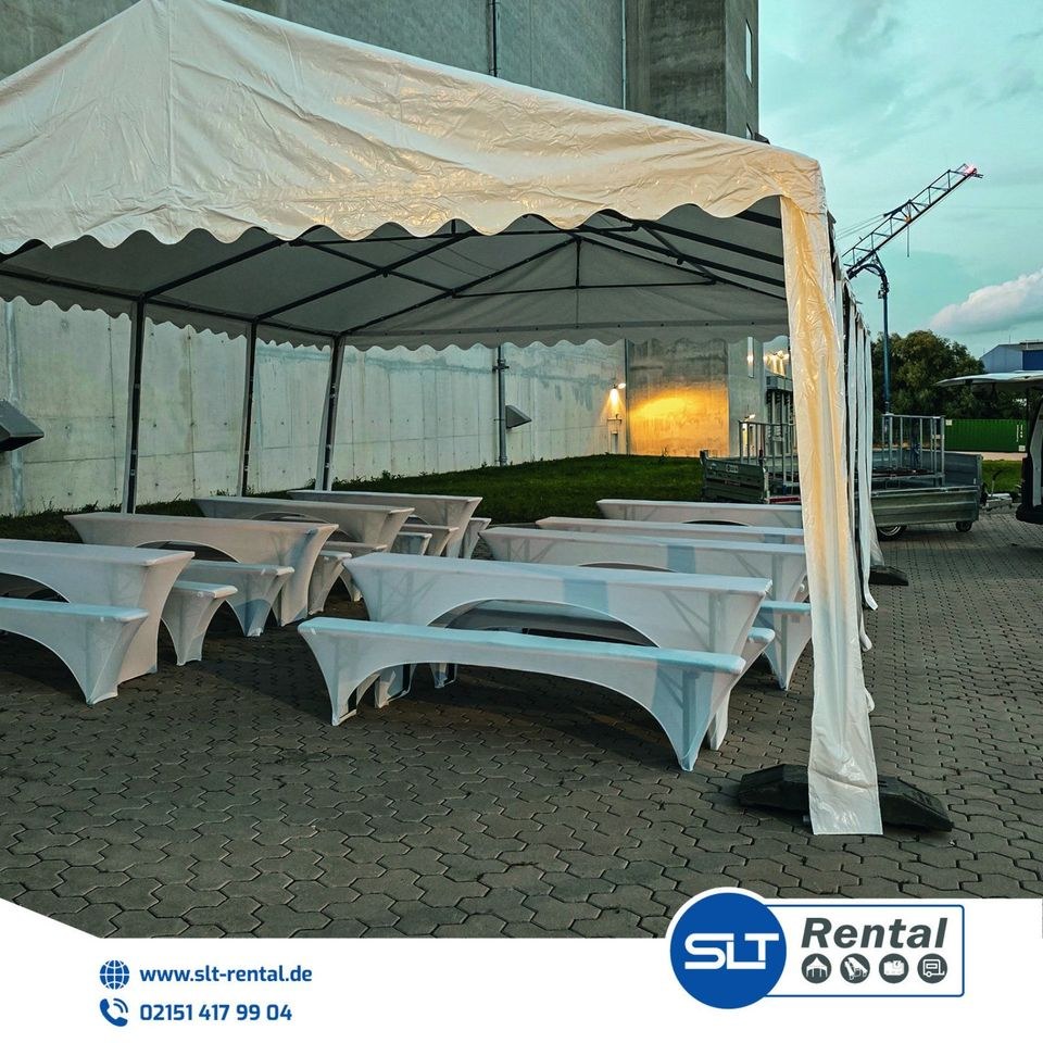 Partyzelt 6x8m mieten bei SLT Rental – für jedes Wetter