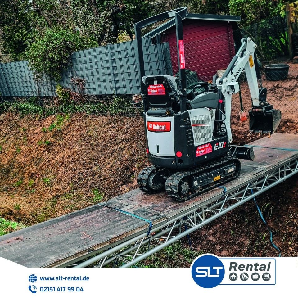 1,1t Mini Bagger mieten bei SLT Rental – für Aushub & Schutt – 3
