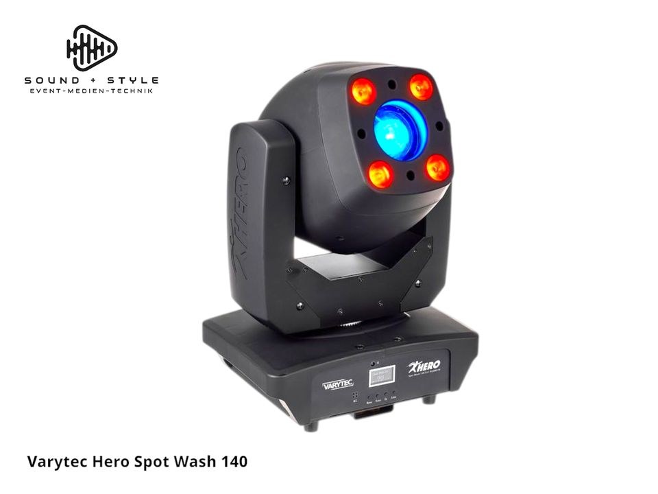 Varytec Hero Spot Wash 140 2in1 Moving Head mieten bei SOUND + STYLE – 3