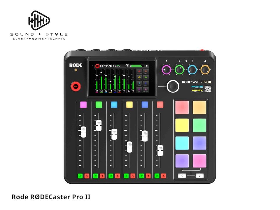 Rode RØDECaster Pro II Podcast Livestream mieten bei SOUND + STYLE – 3