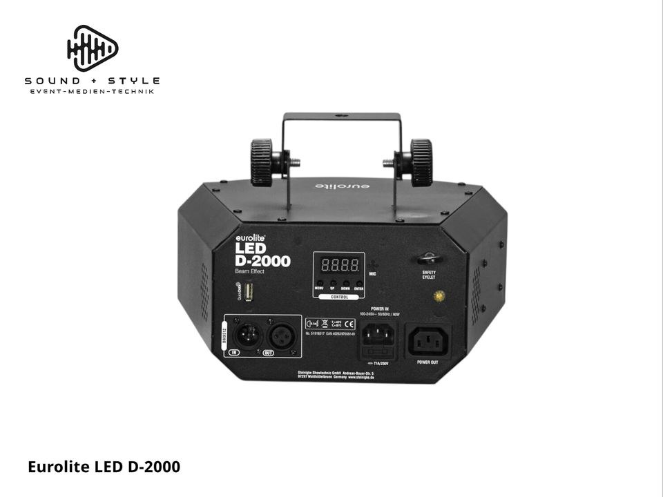 Eurolite LED D 2000 Derby Partybeleuchtung mieten bei SOUND + STYLE – 3