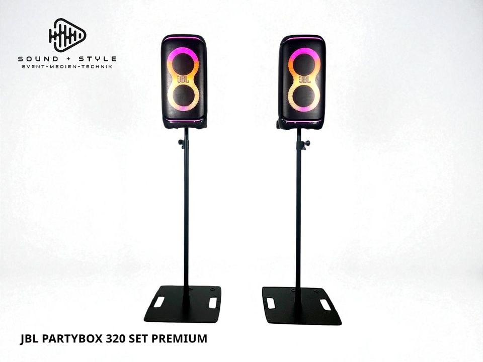 JBL Partybox 320 Set Premium Bluetooth mieten bei SOUND + STYLE