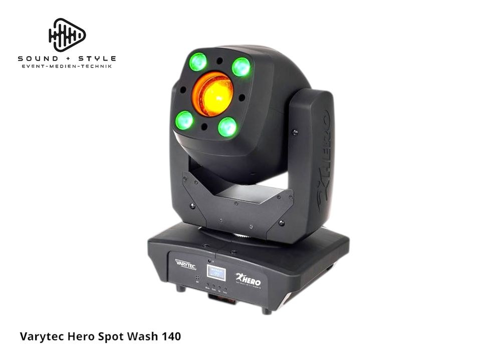Varytec Hero Spot Wash 140 2in1 Moving Head mieten bei SOUND + STYLE – 2