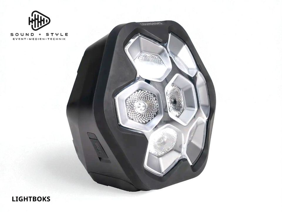 LIGHTBOKS Partylicht LED Discolicht Akku mieten bei SOUND + STYLE