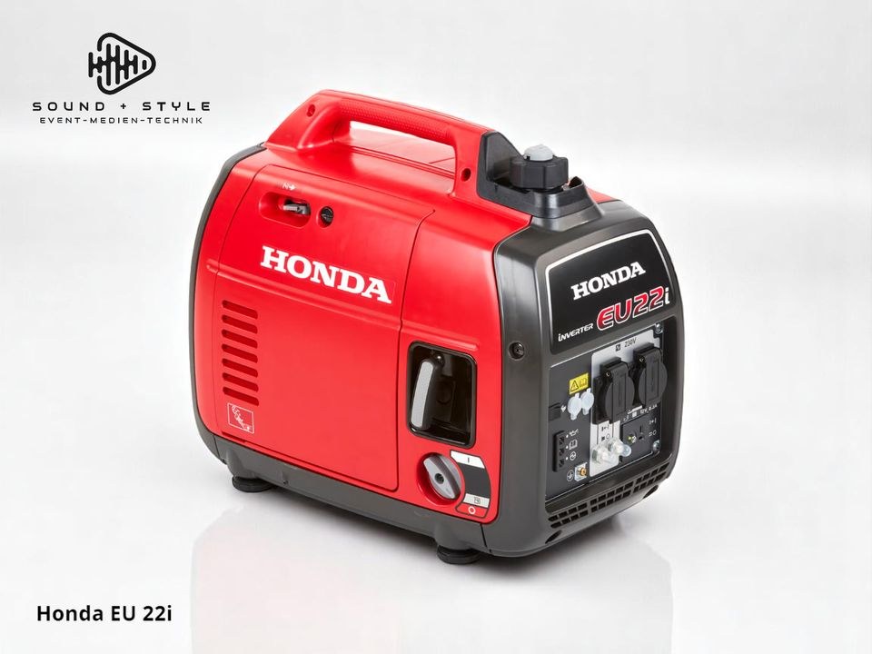 Honda EU 22i Kompakter leiser Stromgenerator mieten bei SOUND + STYLE