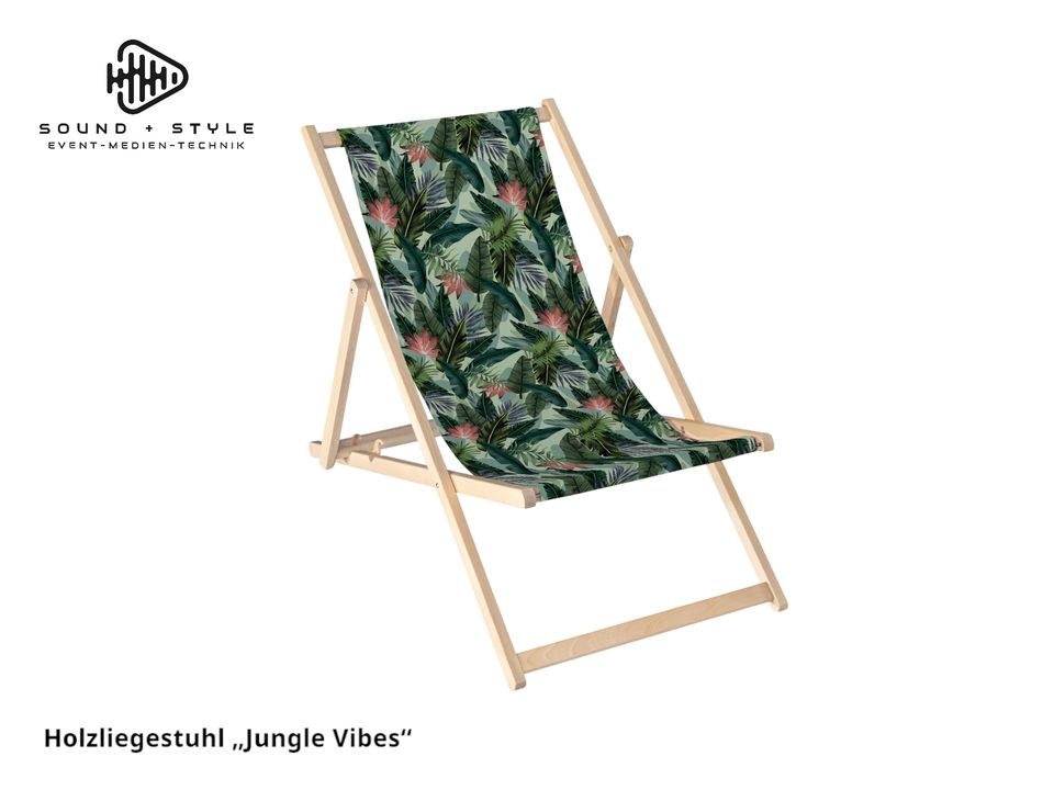 Jungle Vibes Liegestuhl Beachlook mieten bei SOUND + STYLE – 2