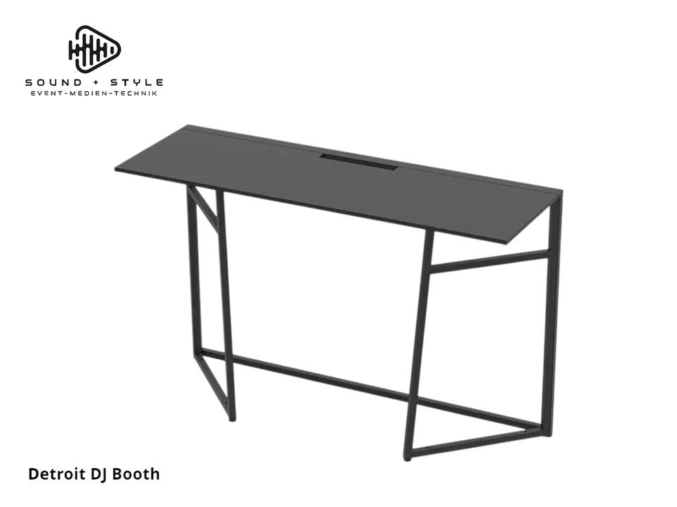 Faltbarer DJ Booth Tisch Pult up Partys mieten bei SOUND + STYLE – 3