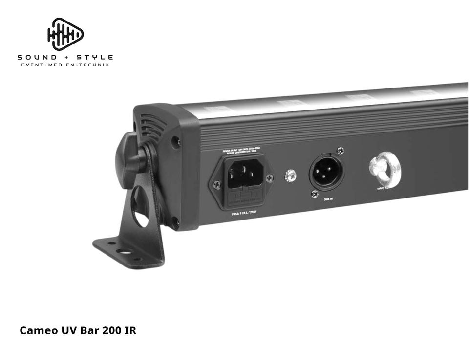 Cameo UV BAR 200 IR Effekte Neon Partys mieten bei SOUND + STYLE – 4