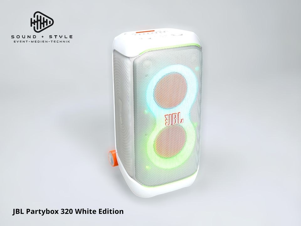 JBL Partybox 320 Weiß Taufe Bluetooth mieten in Gilching – Party-Sound