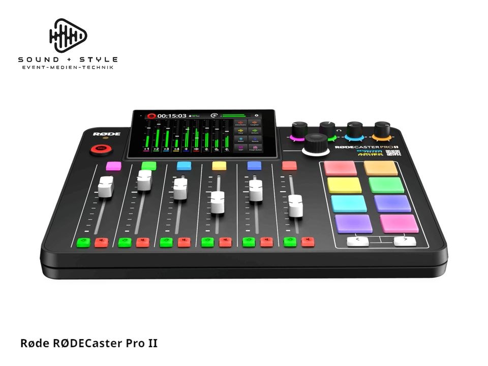 Rode RØDECaster Pro II Podcast Livestream mieten bei SOUND + STYLE – 4