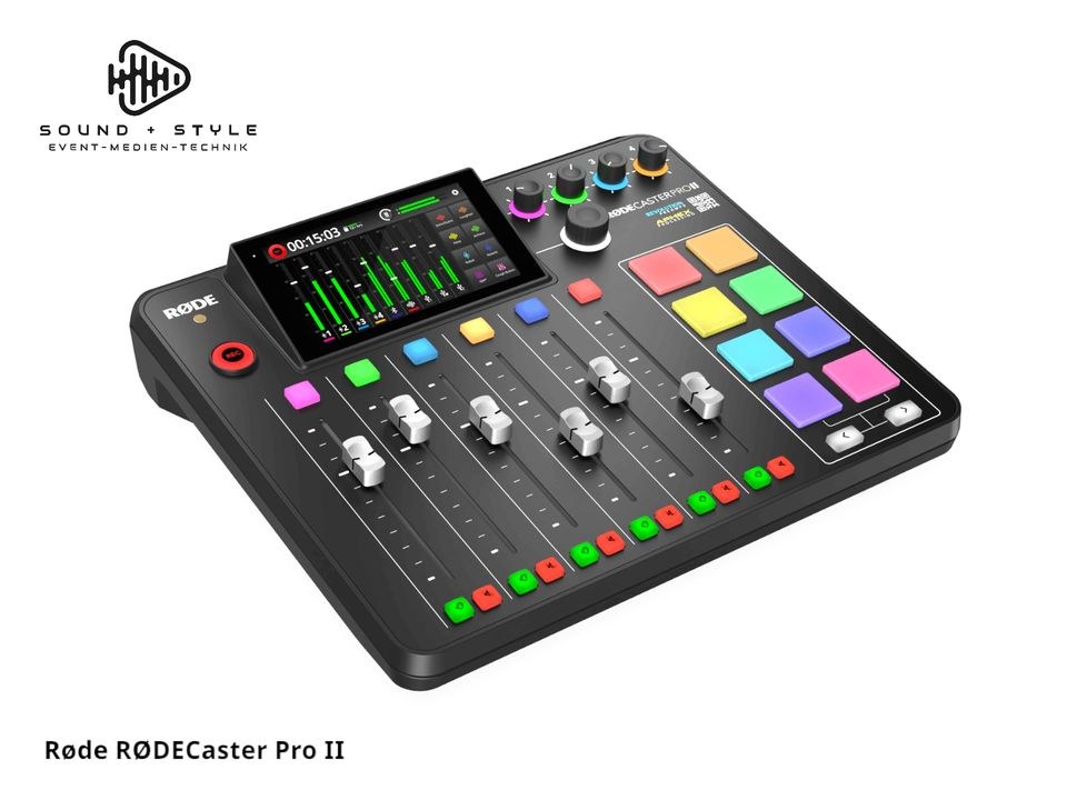 Rode RØDECaster Pro II Podcast Livestream mieten bei SOUND + STYLE – 2