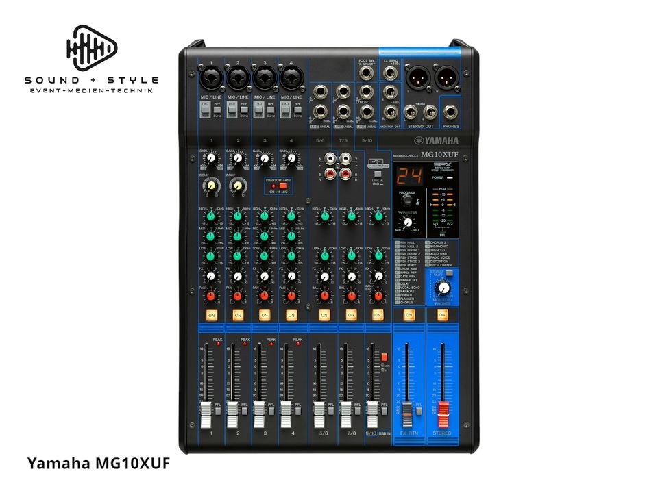 Yamaha MG10XUF 10 Kanal Mischpult USB Interface mieten in Gilching – 3