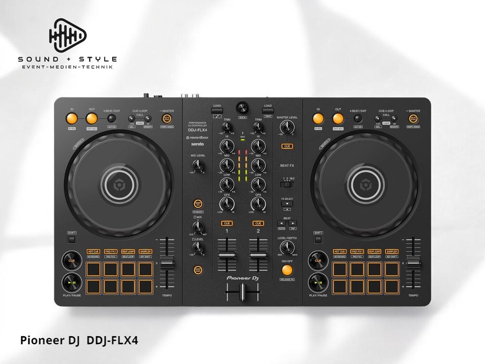 Pioneer DJ DDJ FLX4 Kompakter 2 Kanal Controller mieten in Gilching