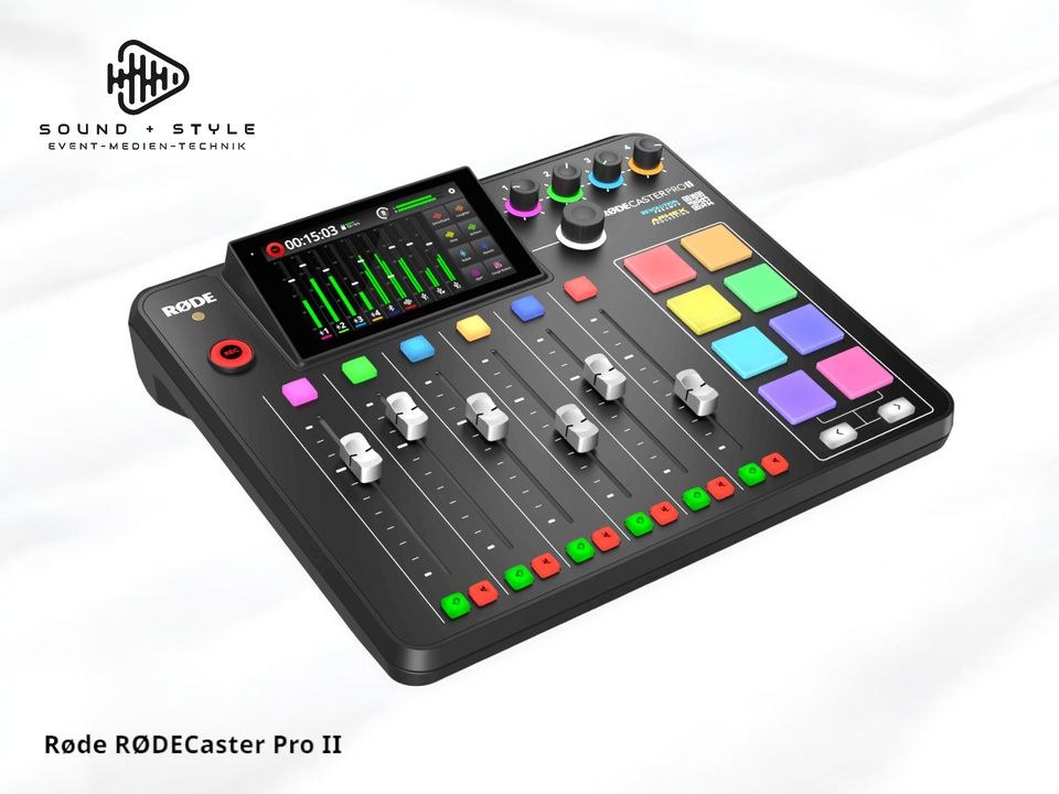Rode RØDECaster Pro II Podcast Livestream mieten bei SOUND + STYLE