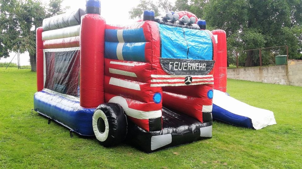 Hüpfburg Feuerwehr Auto Festzelt Partyzelt mieten in Schlotheim – 2