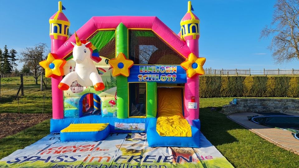 Hüpfburg Einhorn Schloss Festzelt Partyzelt mieten in Schlotheim – 2