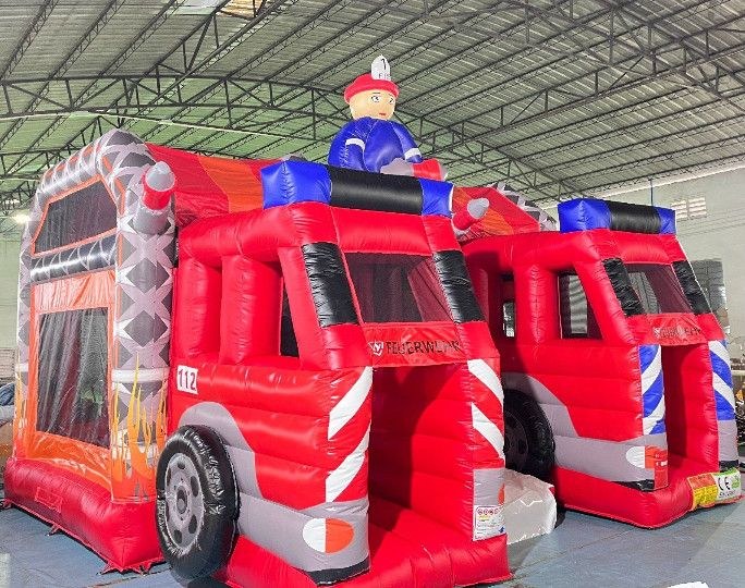 Hüpfburg Feuerwehr Auto XL Festzelt Partyzelt mieten in Schlotheim