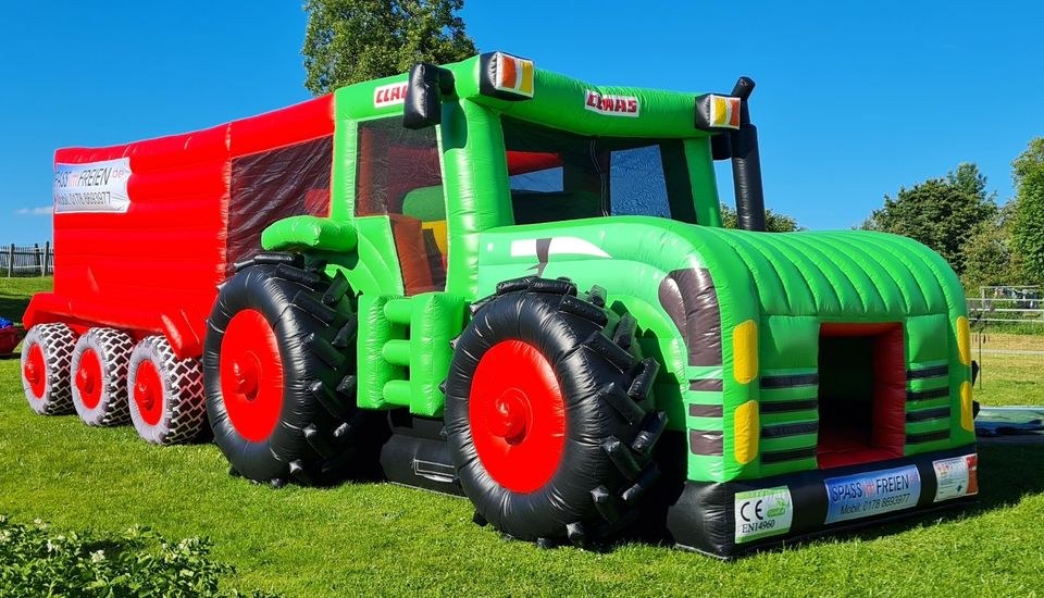 Hüpfburg Claas Traktor Festzelt mieten in Schlotheim