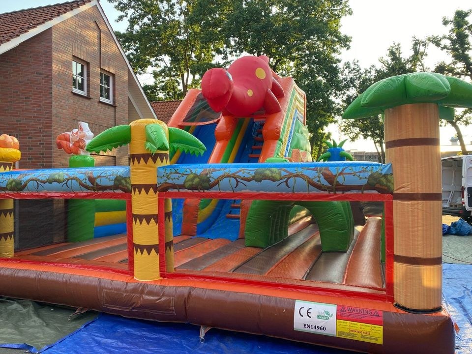 Riesen Dino Hüpfburg Rutsche 10m x 7m mieten bei Spielpunkt – 2