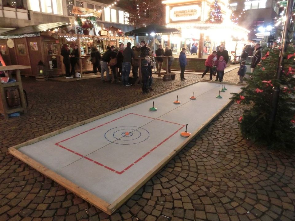 Mobile Eisstockbahn Weihnachtsfeier mieten bei Spielpunkt