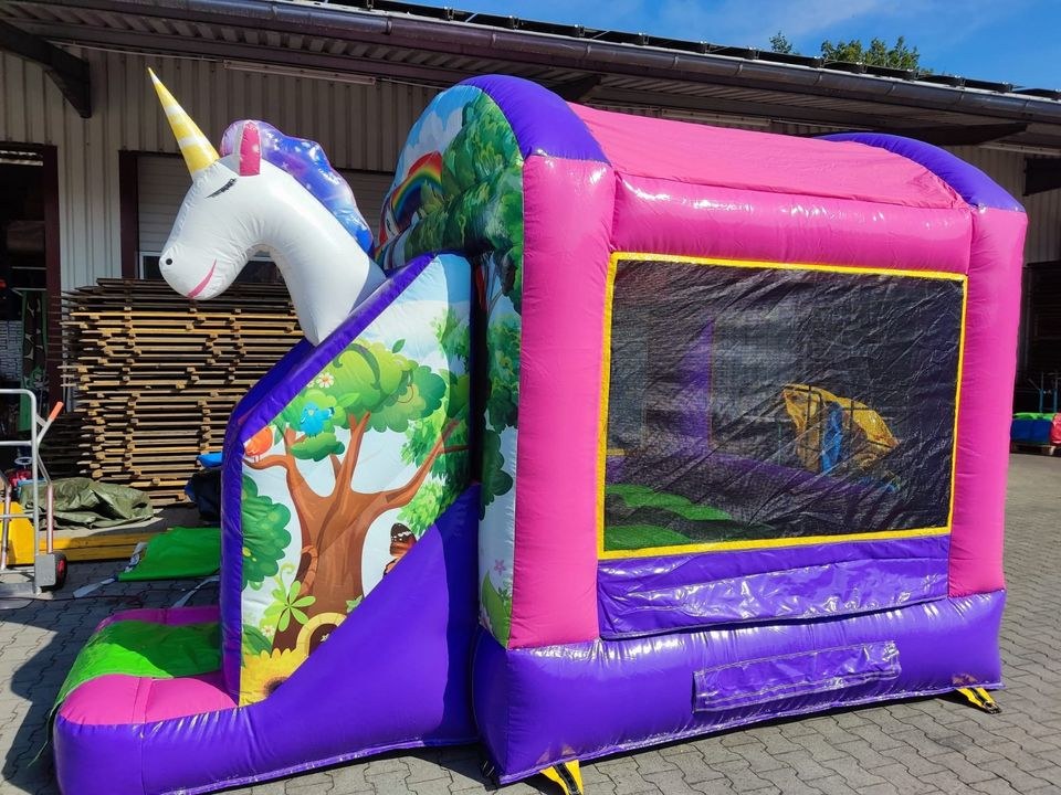 Einhorn Hüpfburg Rudi Do Mo mieten in Vechta – Hüpfspaß für jede Feier – 2