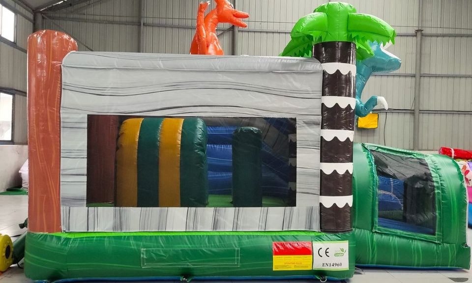 Mega Dinosaurier Dino Hüpfburg Rutsche mieten bei Spielpunkt – 3