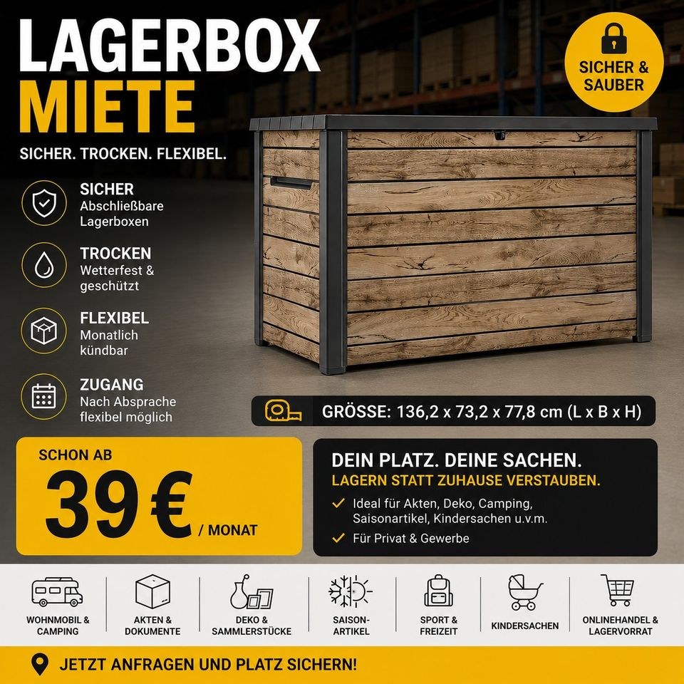 Lagerboxen Lager zentral mieten in Vechta – sicher & trocken lagern