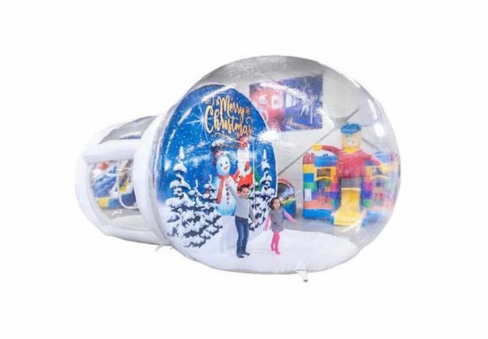 Aufblasbare Schneekugel mieten bei Spielpunkt – für Kinderfest & Feier