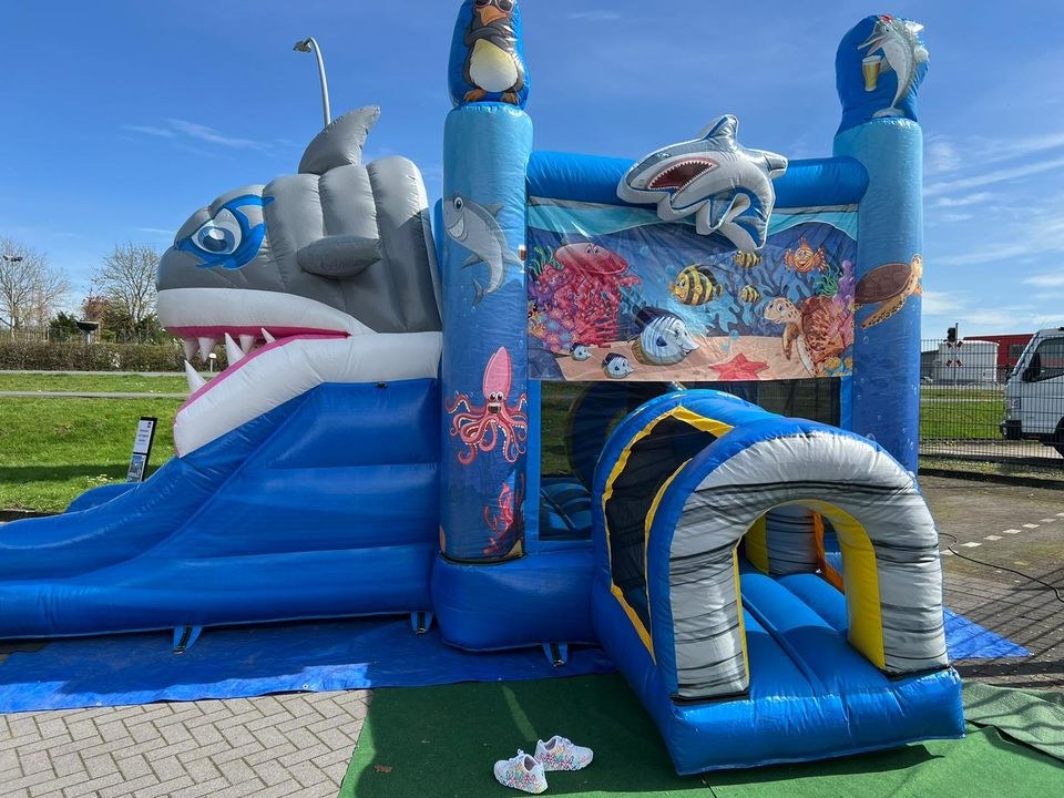 Tolle Hai Hüpfburg Rutsche mieten in Vechta – Hüpfspaß für jede Feier