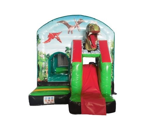 Dino Dinosaurier Hüpfburg Rutsche Marianne mieten bei Spielpunkt – 2