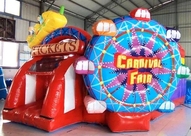 Riesige Jahrmarkt Hüpfburg Rutsche mieten bei Spielpunkt – 2