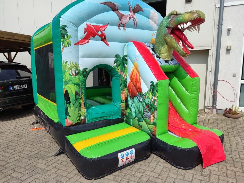 Dino Dinosaurier Hüpfburg Rutsche Marianne mieten bei Spielpunkt