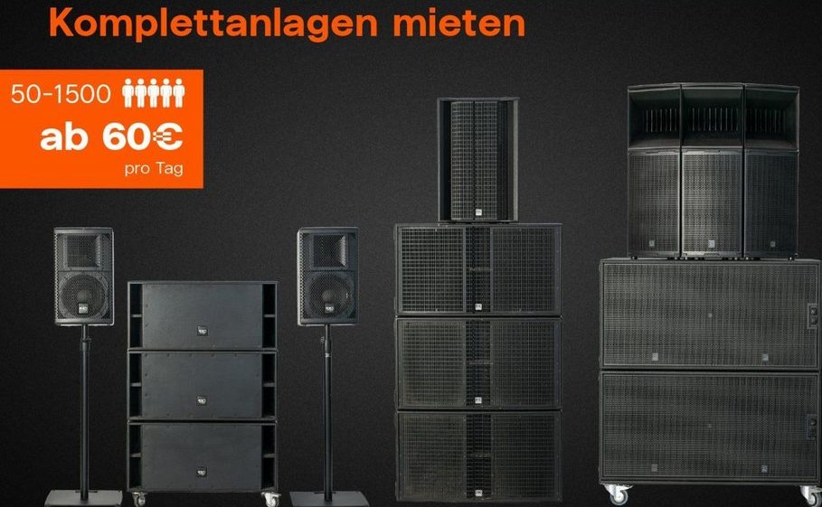 Musikanlage Beschallung Subwoofer Speaker mieten