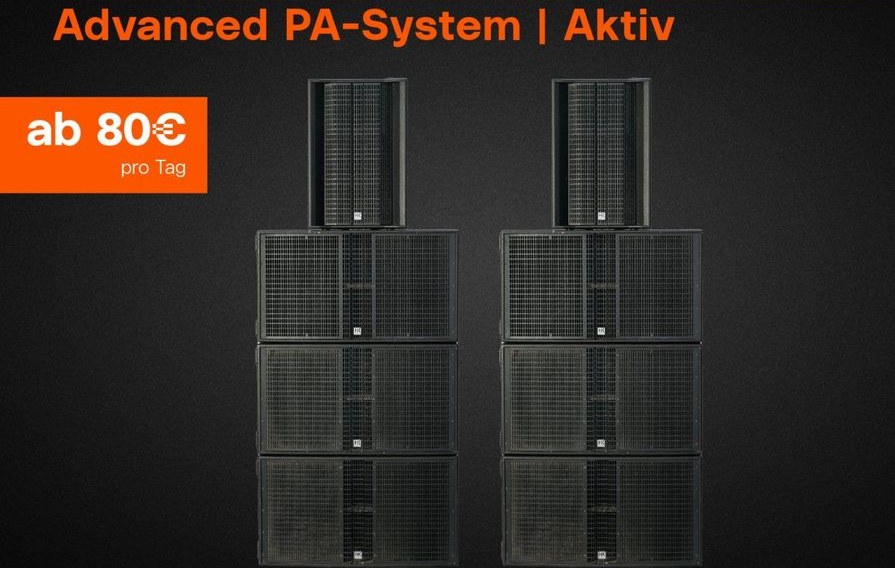 Professionelle PA Systeme Eventbeschallung mieten