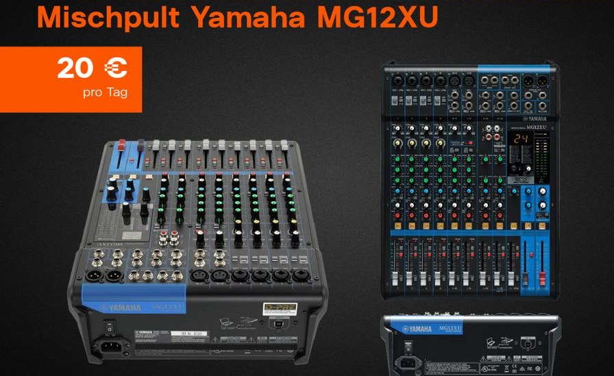 Yamaha MG12XU MG16XU Kompaktmixer 12 16 Kanal mieten