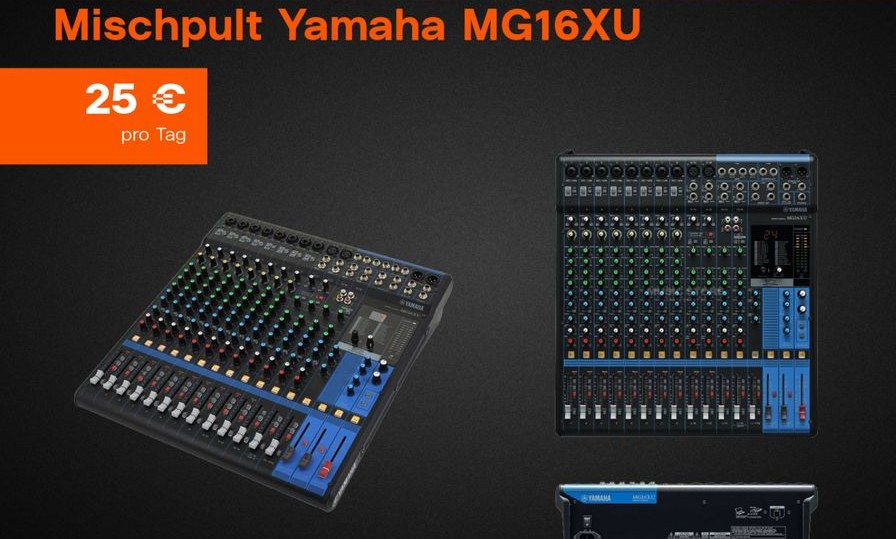 Yamaha MG12XU MG16XU Kompaktmixer 12 16 Kanal mieten – 2